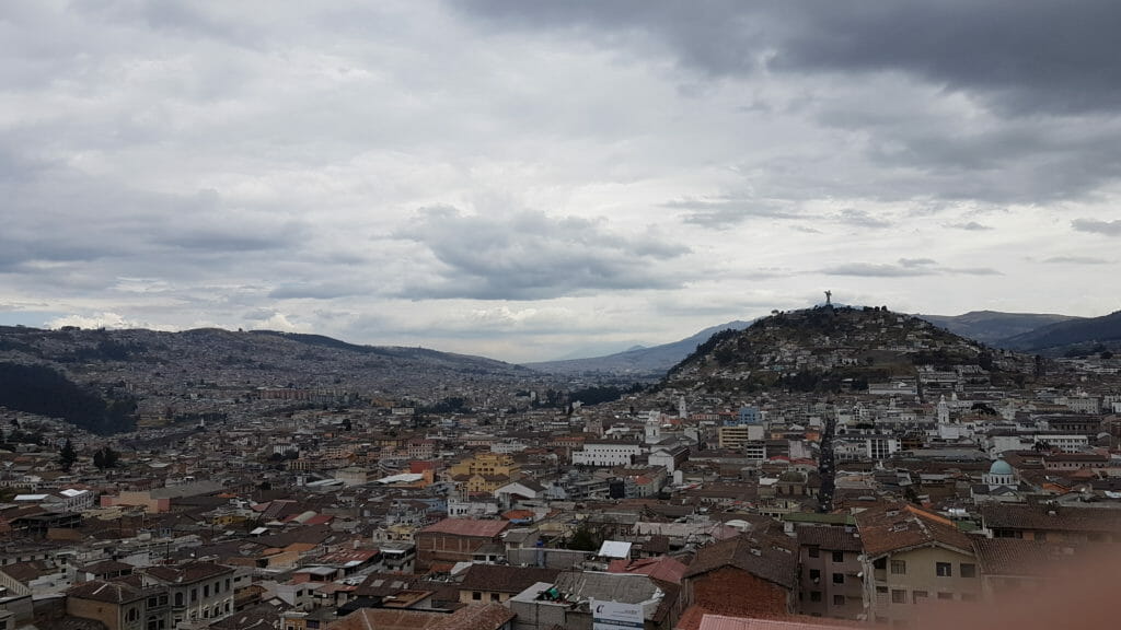 View towards El Panecillo from the Basilica