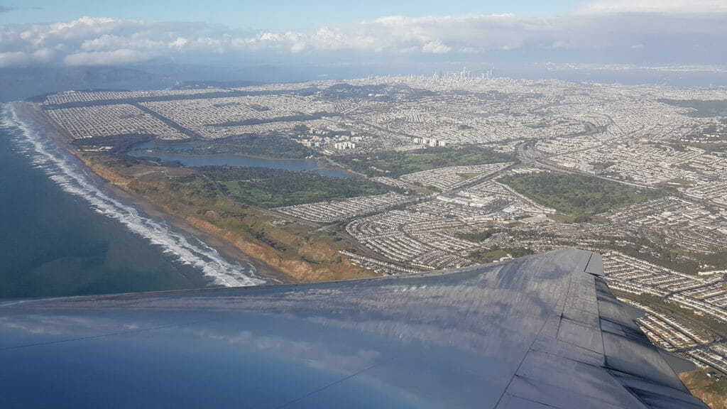 View of San Francisco at takeoff