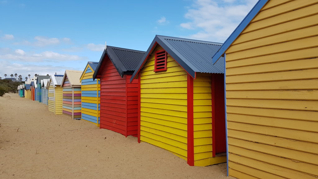 Brighton Beach Bathing Boxes